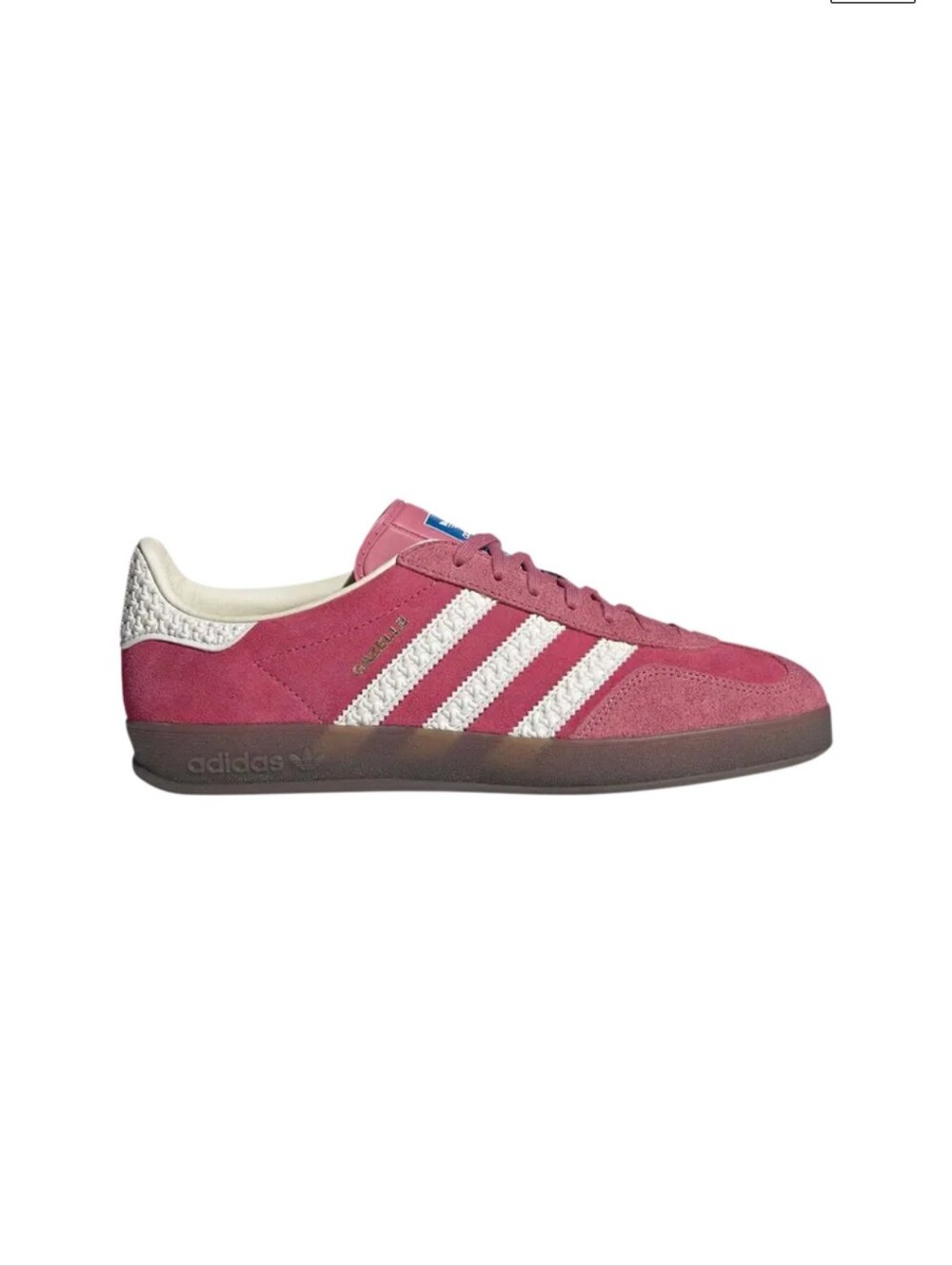 adidas Gazelle Indoor Sneakers in Almost Pink and White